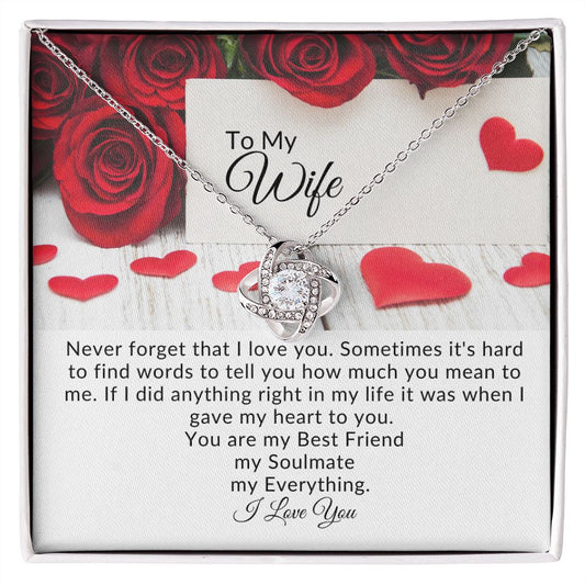 Wife | My Heart to You | Love Knot Necklace