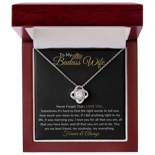 Badass Wife | Forever and Always | Love Knot Necklace