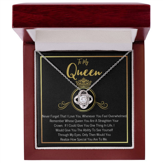 My Queen | You are Special to Me | Love Knot Necklace