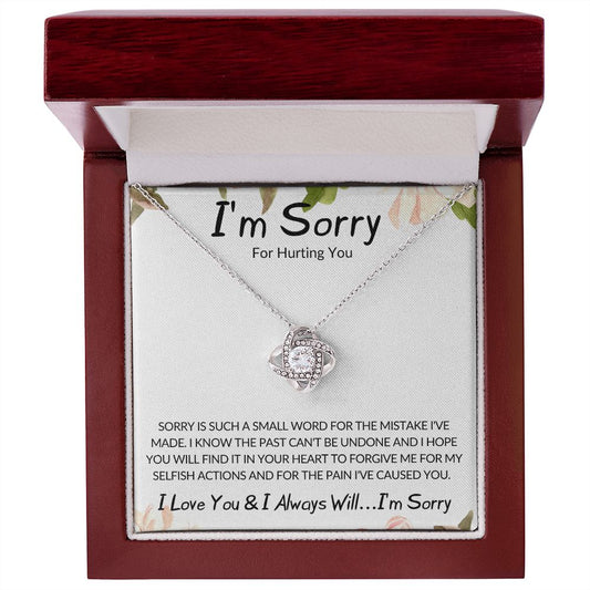 I'm Sorry | Forgive Me | Love Knot Necklace